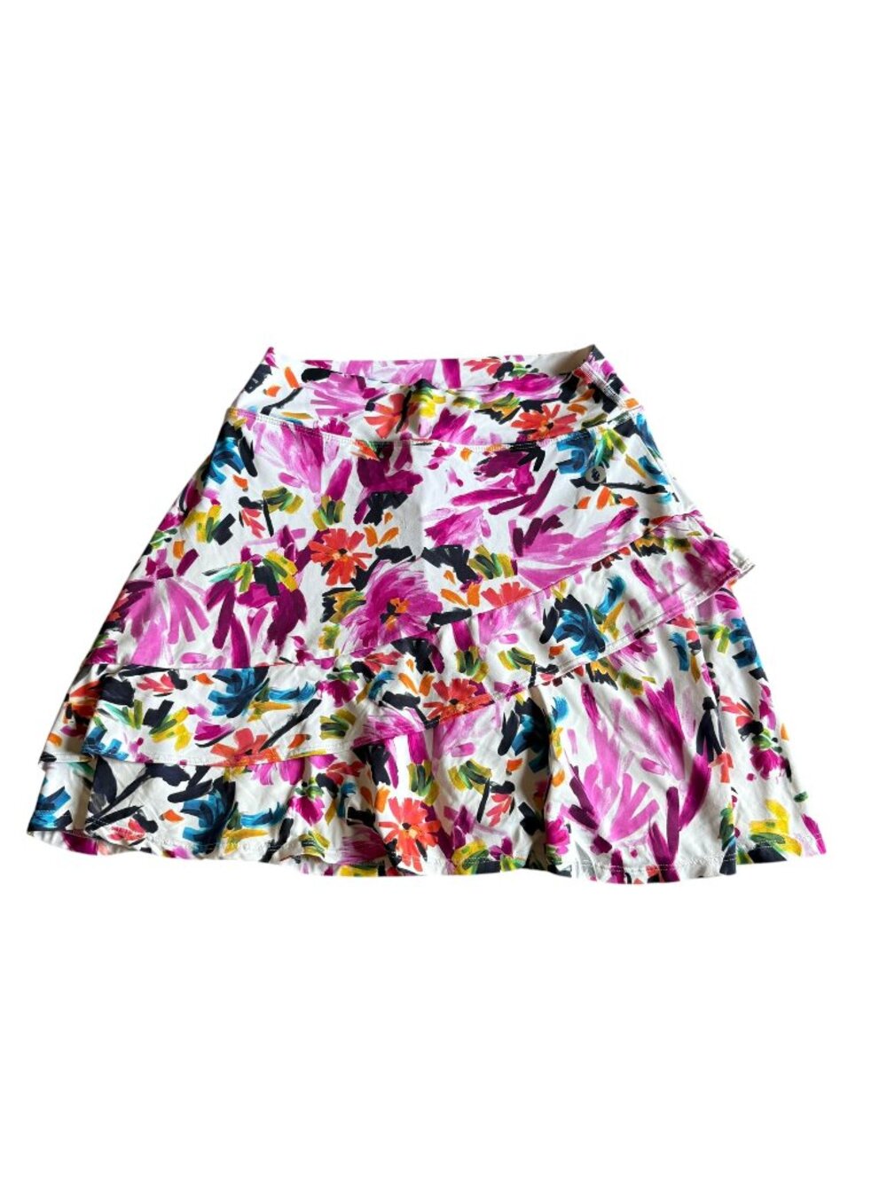 Dona Jo Womens Floral Colorful Skort Pickleball Tennis Size SMALL